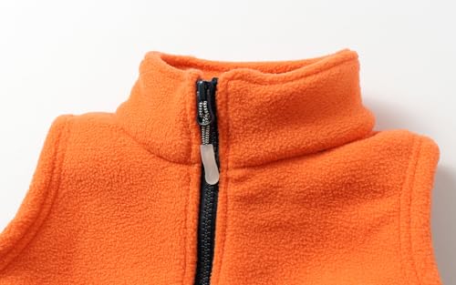 Image of LittleSpring Kids Fleece Vest with Fur Lined Zip Up Warm Thickening Winter Sleeveless Jacket