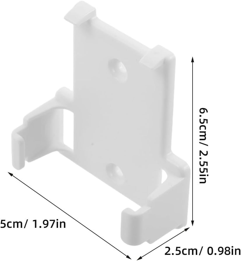 2pcs Fan Remote Holder Wall Mount, Remote Holder Wall Mounted, Plastic Adhesive Bracket for Controller, Organizer for Living Room Bedroom and Office White
