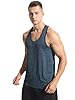 Ymmchy Men's Sleeveless Tank Tops Gym Vest Top Workout Y-Back Tanks Bodybuilding Vests Dry-Fit T Shirt 3 Pack Black/DB/Wine Red XXL #2