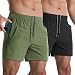 Lempue 2 Pack Workout Gym Shorts for Men 5 Inch Lightweight Running Shorts Quick Dry Sports Athletic Shorts with Pockets