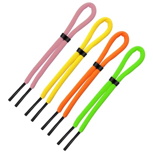 4pcs Floating Sunglasses Strap, 26in Adjustable Eyewear Retainer Anti-Lost Eyeglass String Eye Glasses Eyeglasses Sunglass Lanyard for Sports Boating Kayaking Men Women(Yellow, Pink, Green, Orange)