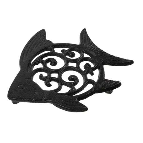 TOYANDONA Piedra Decorativa de Hierro Forma de Pez para Escalón de Exterior Resistente y Elegante para Caminos y