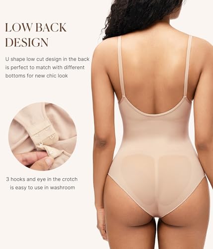 BRABIC Bodysuits for Women Tummy Control Shapewear Seamless Round Neck Butt Lifter Body Shaper Tank Top3