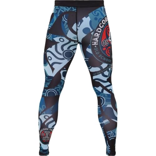 Hardcore Training Calças de compressão masculinas leggings de treino camada base boxe corrida Muay T