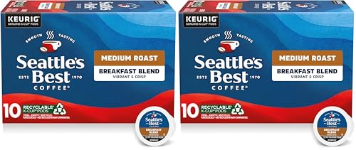 Seattle's Best Coffee Breakfast Blend Medium Roast Single Cup Coffee, 10 ct (Pack of 2)