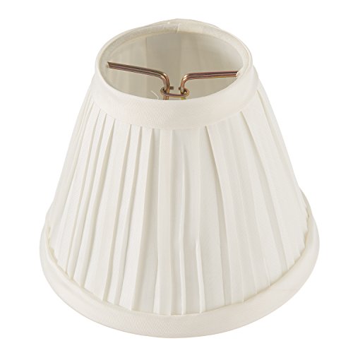 Darice Pleated Cloth Covered Lamp Shade, 2.5-Inch by 4-Inch by 5-Inch, Ivory