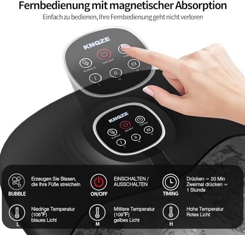 Fußbad Knqze mit Massage und Heizfunktion Faltbares Fußsprudelbad