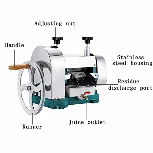 WYFX Zuckerrohr-Entsafter Manuelle Zuckerrohr-Entsafter-Maschine 50 kg/h Kommerzieller Zuckerrohr-Entsafter Edelstahl… – Bild 3