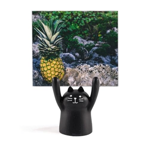 Cartoon chat noir memo holder support photo de table et pince note PineFruit
