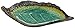 Happy Sales HSDS-TQOELF Kosui Green Leaf Plate, 8" x 5.25", Turquoise
