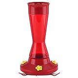 Perky-Pet 410P Pinch Waist Plastic Hummingbird Feeder, 16-Ounce , Red