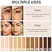 Kaely 2Pcs Cream Pot Concealer Full Coverage Makeup Set, Under Eye Brightener Color Correcting Concealer for Dark Circles, Waterproof Foundation Palette with Brush, Corrector de ojeras, 07+08