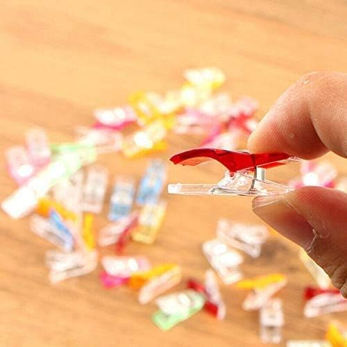 100pcs Sewing Clips Multicolor for Sewing Craft Clamps, Crafting, Crochet and Knitting, All Purpose Clips for Quilting Binding Clips, Fabric Clips, Paper Clips (100Pcs)