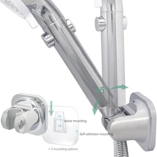 Image of RV Shower Head with Hose,RV Quick Connect Shower head,High Pressure Handheld Shower Head with On /Off,for RV Indoor /Outdoor Shower Faucet Connect Shower and Garden Hose (on /off switch, Chrome)