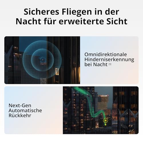 DJI Air 3S Fly More Combo (RC 2 Fernsteuerung mit Bildschirm), Drohne mit 1" CMOS Weitwinkel- & mittlerer Telekamera für Erwachsene, 4K/60fps, omnidirektionale Erkennung & 3 Akkus für längere Flugzeit – Bild 4