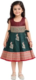Grantha Fashion Girls South Indian Traditional pattu Pavadai Tapeta Frock | South Indian Pattu Pavadai Ethnic Wear for Gir... Price In India
