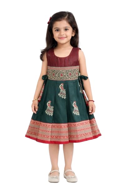 Grantha Fashion Girls South Indian Traditional pattu Pavadai Tapeta Frock | South Indian Pattu Pavadai Ethnic Wear for Gir... - Review, Price and Buying Guide