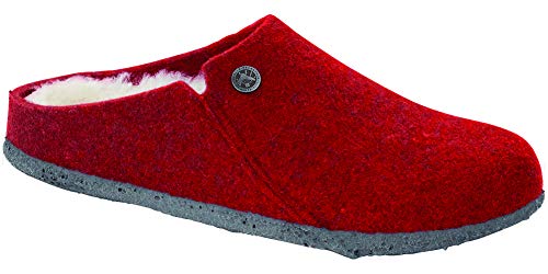 Birkenstock Unisex Zermatt Casual Shoes Red Wool 43 = Women's 12-12.5 Men's 10-10.5