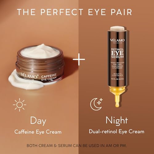 Retinol Eye Serum Anti Aging: Under Eye Cream for Dark Circles Puffiness Bags - Help Reduce Appearance of Wrinkles Fine Lines - with Caffeine Peptides Hyaluronic Acid Ceramides 15mL - Thumbnail 6