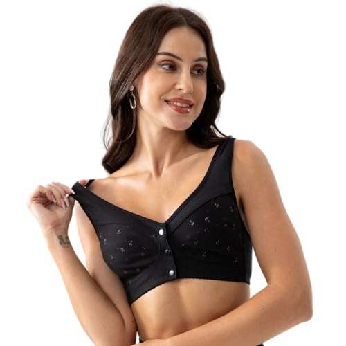Image of Womens Daisy Bra Front Closure Sports Bras Beauty Back Full Coverage Comfor Easy Close Bra Front Buckle Corset Beige