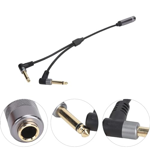 Cable divisor audio 6.35mm hembra a dos 6.35mm macho miniatura 5
