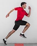 DRSKIN Men's 3 Pack Compression Shorts Pants Tights Athletic Sports Running Active Baselayer Workout (Line BB301 3P, XL)
