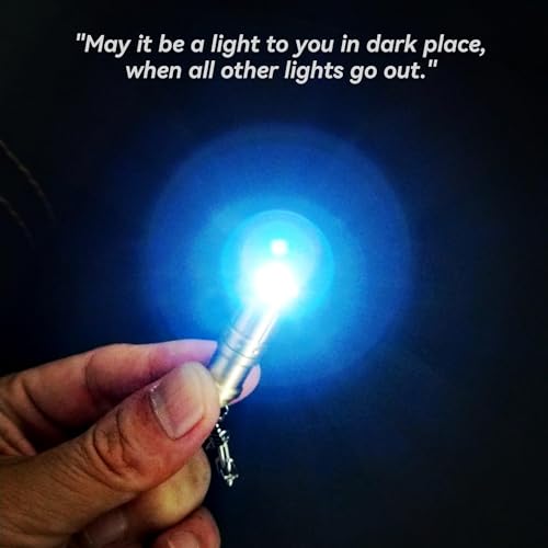 Image of Super Mini Small Tiny Keychain Flashlight, Smallest Bright Key Ring Light Torch for EDC Emergency Dog Walking Sleeping Reading Gift for Student Kids or Parents (e1-alu alloy Red)