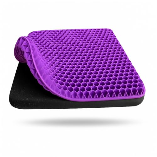 UKIUAN Premium Gel Kissen für Bürostuhl, ermöglicht sofortige Schmerzlinderung, ergonomisches Design, atmungsaktiv und ideal für Rollstuhl, Büro, Zuhause, Gaming-Stuhl.