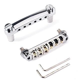 Alnicov Tune-O-Matic LP Selle de guitare et cordier Chromé – Image 3