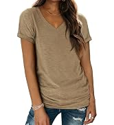 ATHMILE Maglietta Oversize Donna - Girocollo Maniche Corte, Basic Estivo Y2K, Tinta Unita (2025)