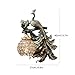 YFMYY Peacock Wall Sconces, Creative Animal Wall Light Fixture with Crystal Globe Shade, 15.7'' Retro Antique Art Decor Wall Lamp, Bronze Peacock Wall Mount Light for Living Room Hallway