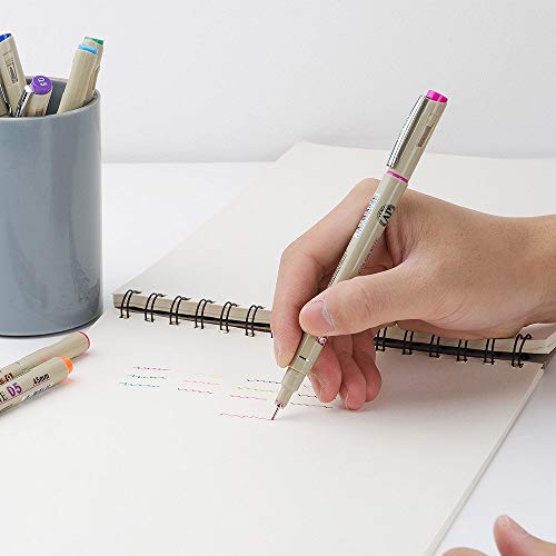 Lightwish Fineliner Pens, Set of 12 Ultra Fine Line Colored Pens for Drawing Writing Sketch Journal Planner Coloring Art, School Supplies - Thumbnail 3