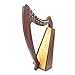 12 Strings Harp Irish Celtic Highland Solid Rosewood Naturl shape Nylon Lever Tuning Key Extra Set included 18