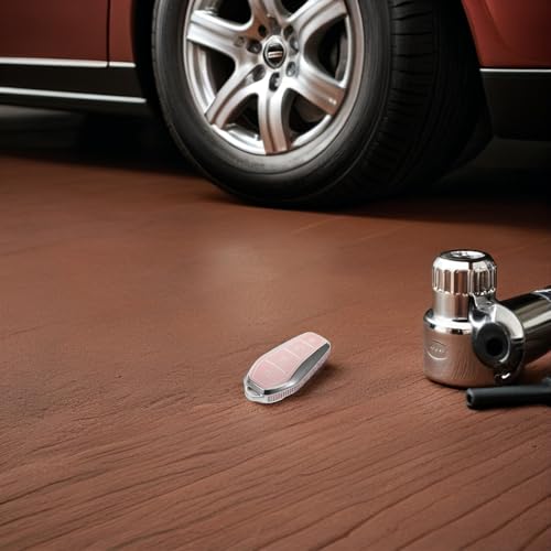 Carcasa rosa para llave BYD con gemas de imitación anti-rayones 6