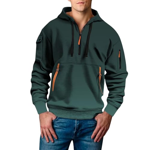 Chaqueta verano hombre ligera sudadera capucha verde XXXL para evitar el viento en moto