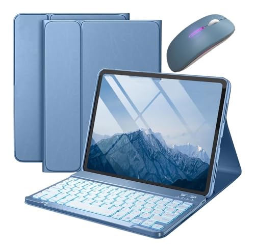 Clavier rétroéclairé avec souris et étui Samsung Galaxy Tab S10 S9 S8 S7 11" protection intégrale