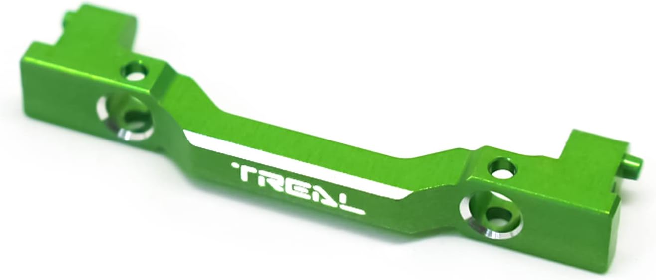 TREAL Aluminum 7075 Front Bumper Mount for Axial SCX24 Deadbolt AXI90081 1/24 RC Crawler Car Upgrade Parts (Green)