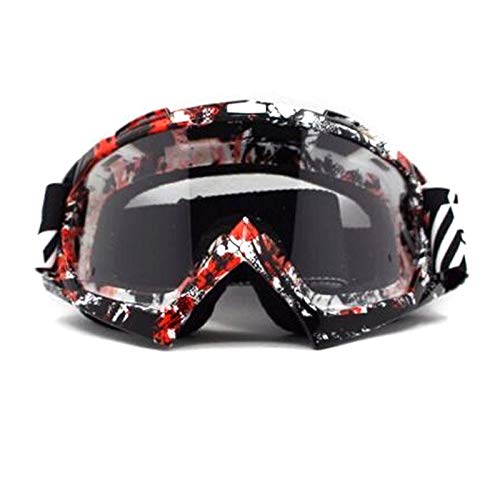 Motocross ATV Dirt Bike Off-road Ski Red Goggles Reflective lens
