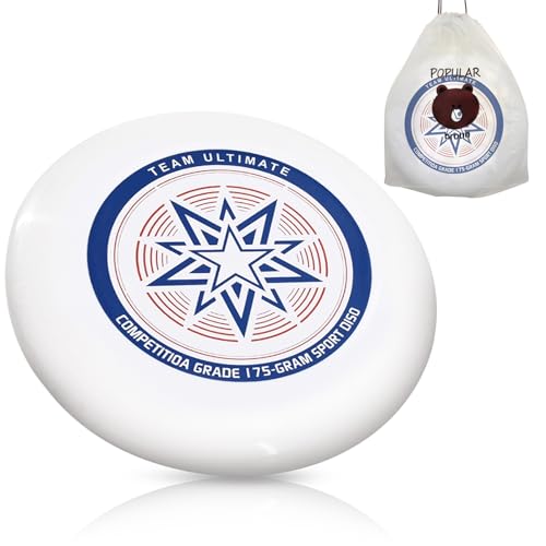 C 175g Outdoor Competition Ultimate Frisbee Rotating Professional Organic Suitable for Casual Players and Professionals (Storage Bag)
