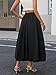 ELLEVEN Womens Bubble Maxi Long Skirt with Pockets Flowy Puffy Hem Elastic Waist Casual Lightweight Balloon Skirt Y2k Elegant Ruffle A-Line Classic Skirt Spring Summer 2026 Black Large