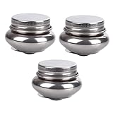 VILLCASE 3個 色鉛筆ポット ペイントペンの容器 ペイント ブラシ盆地 アーティストブラシウォッシャー ブラシ掃除ツール ブラシクリーナー 絵筆洗い釜 ステンレス鋼 Silver 再利用可能