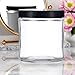 16 oz Large Clear Thick Glass Jar with Black Foam Lined Lid (4 pack)