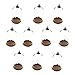 3825mm clear tube glass globe bottle with findings hollow glass dome, glass vial pendant charms - 10pcs (bronze crown base)