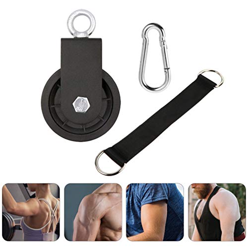 BESPORTBLE, 1 conjunto de polia de fitness, sistema de polia de ajuste com rotação de 360 graus, rod