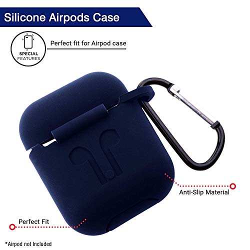 Image of Colorcase Front & Back Case Cover for Apple Airpods 1, Apple Airpods 2 (Blue)