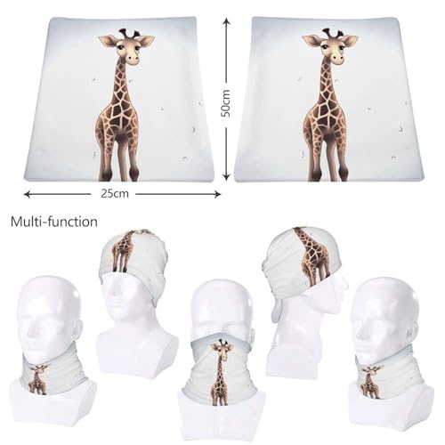 Neck Gaiter Face Mask Men Women, Cute Giraffe_77697538 Face Mask Scart Cover for Dust Wind Sun Protection2