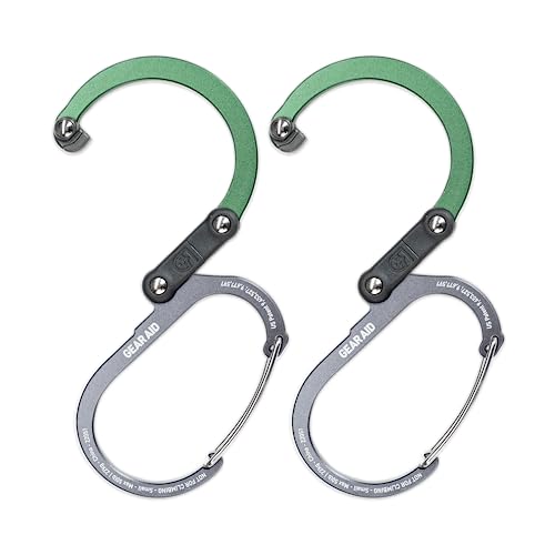 Image of GEAR AID HEROCLIP (Small) Carabiner Gear Clip and Hook, for Hanging Bags, Purses, Lanterns, Strollers, Tools, Helmets, Water Bottles, and More