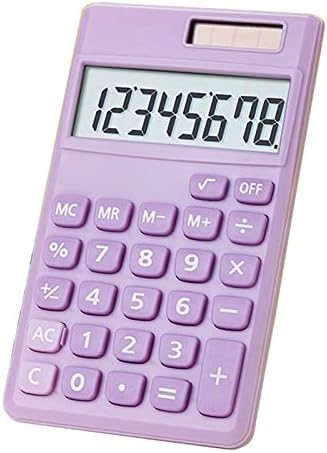Basic Calculator, Desktop Cute Pocket Size Mini Calculators for School, Office, Home (Purple)