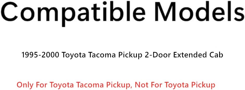 Privacy Driver Left Side Rear Quarter Window Quarter Glass Compatible with Toyota Tacoma Pickup 2 Door Extended Cab 1995-2000 Models