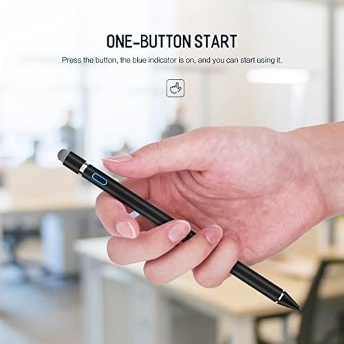 AICase Active Stylus Pen 1.45mm High Precision and Sensitivity Point Capacitive Stylus Compatible for iPhone Samsung iPad Pro iPad Air 2 Tablets, Work at iOS and Android Capacitive Touch Screen